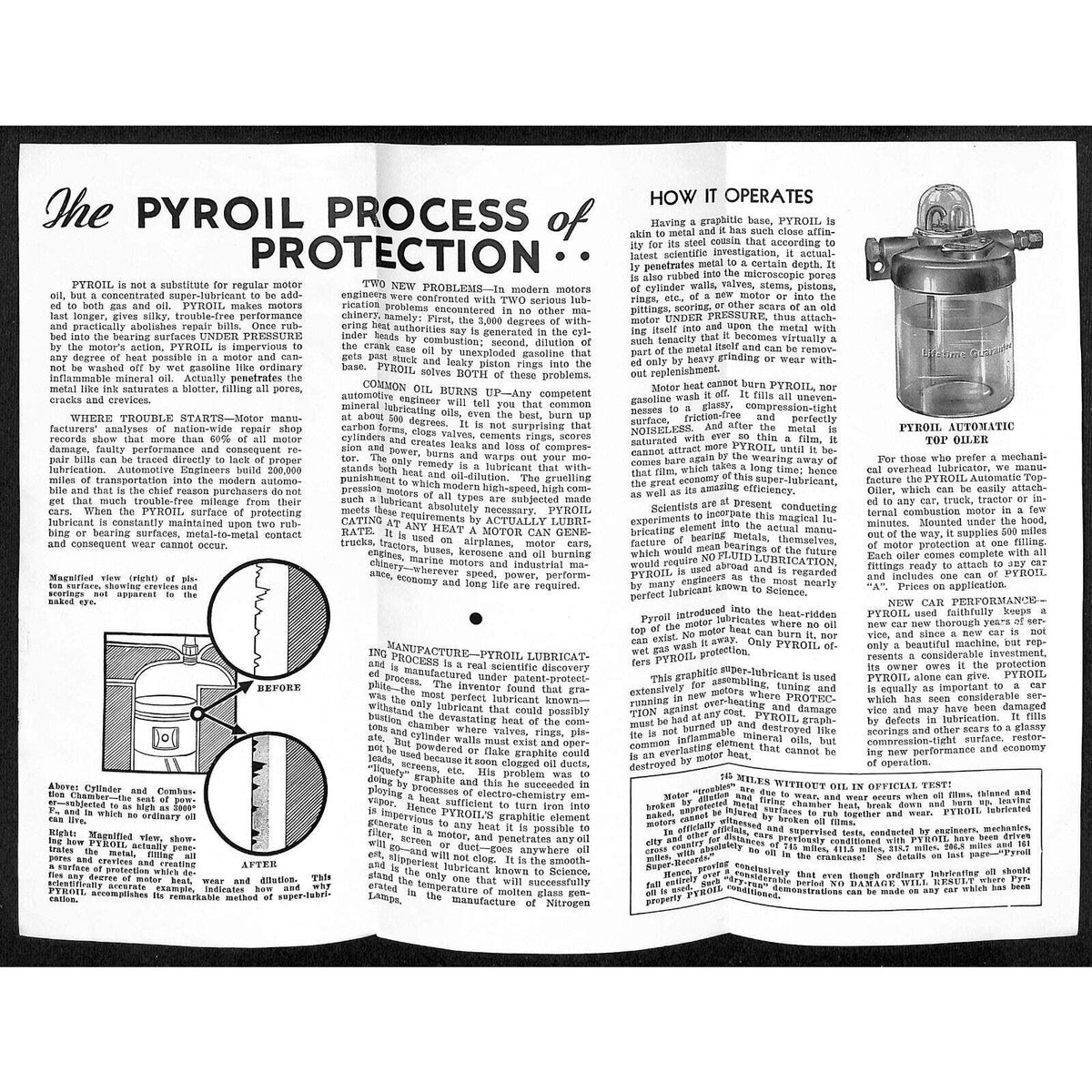 Pyroil Gas Oil Additive Pamphlet / Brochure - 1933 Chicago World's Fai ...