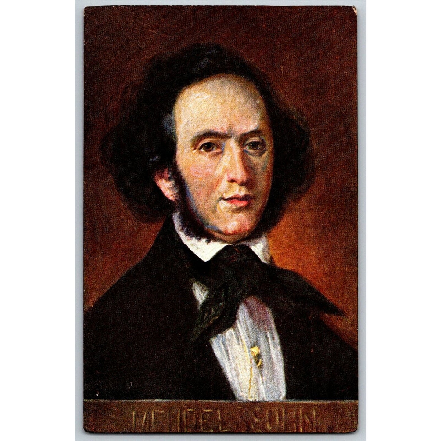 Vintage c1910 Postcard - Composer Felix Mendelssohn - Unposted