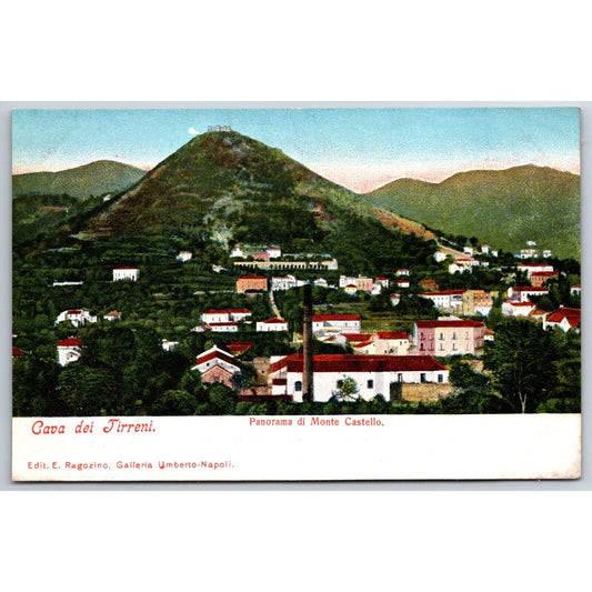 Italian Postcard Cava Dei Tirreni Panorama of Monte Costello 1901-1907 NP VGC