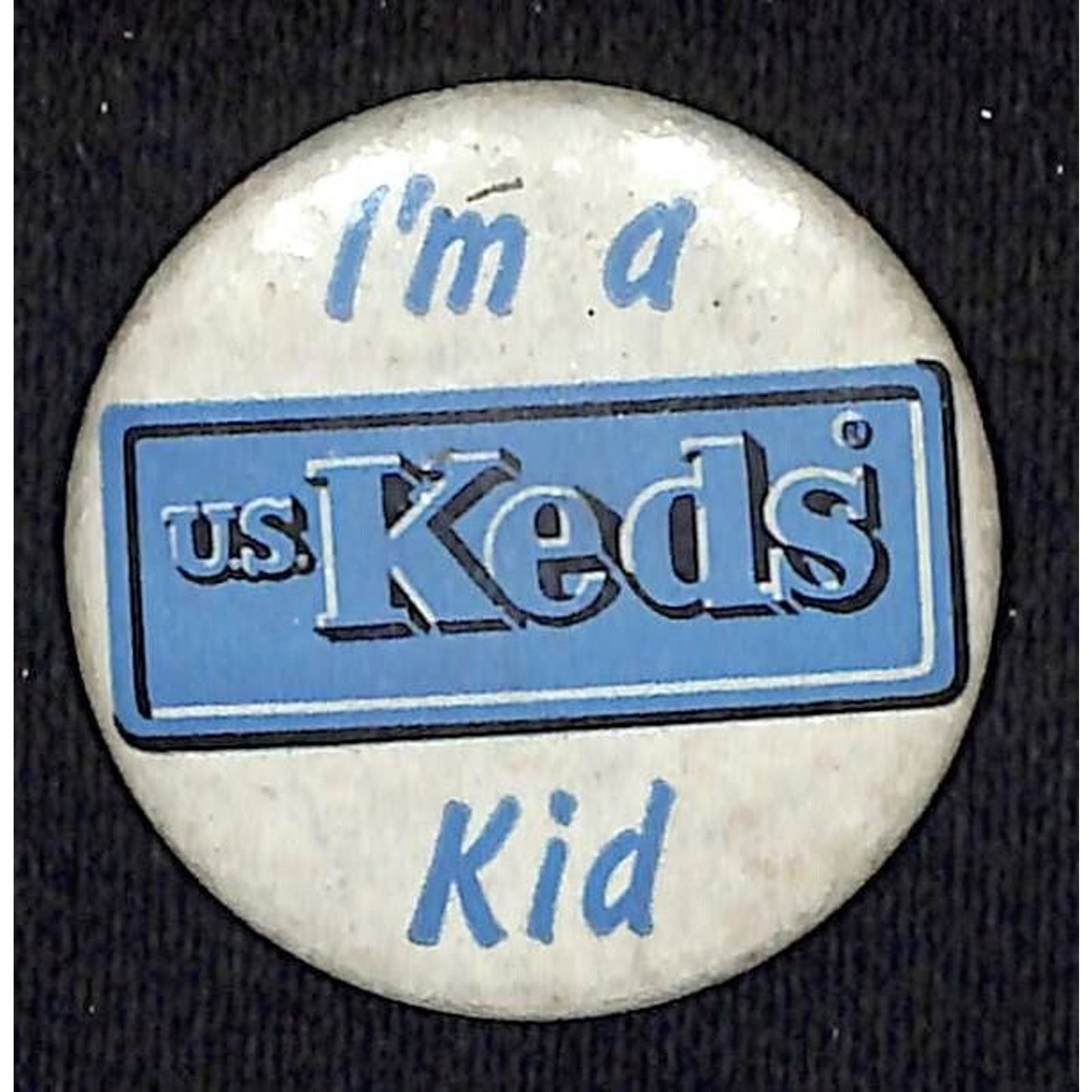 "I'm a Keds Kid" Sneakers Pinback Button c1960's-70's - Missing Pin