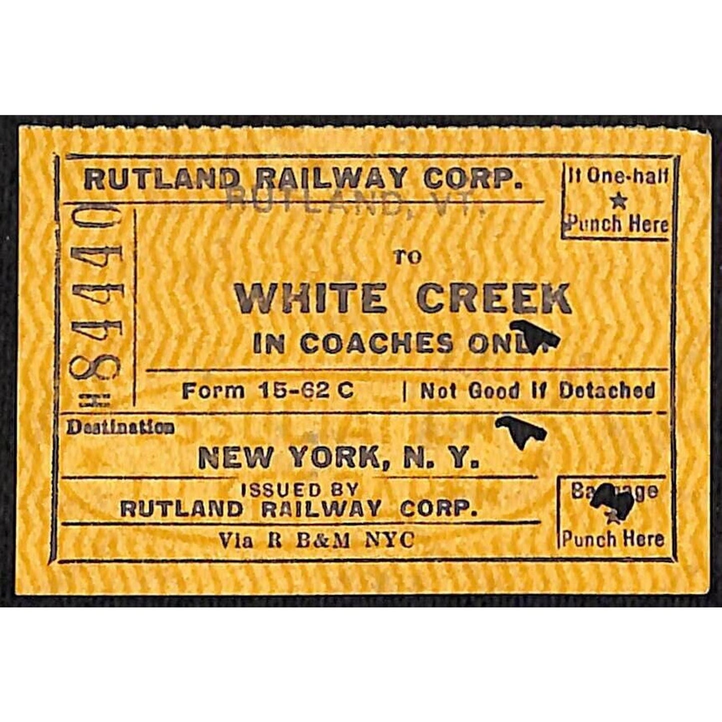 Group of 10 - Mostly 1953 Rutland Railroad Tickets / Stubs