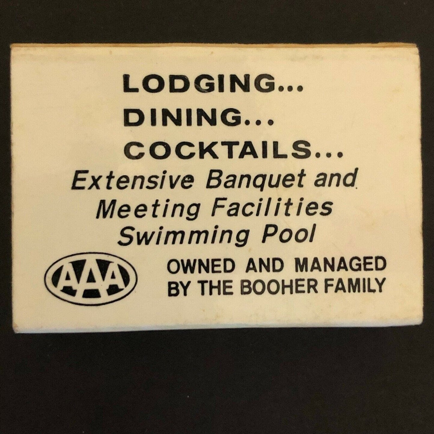 c1970's-80's Wooden Matchbox Matchbook "Mountain View Inn" Greensburg, PA