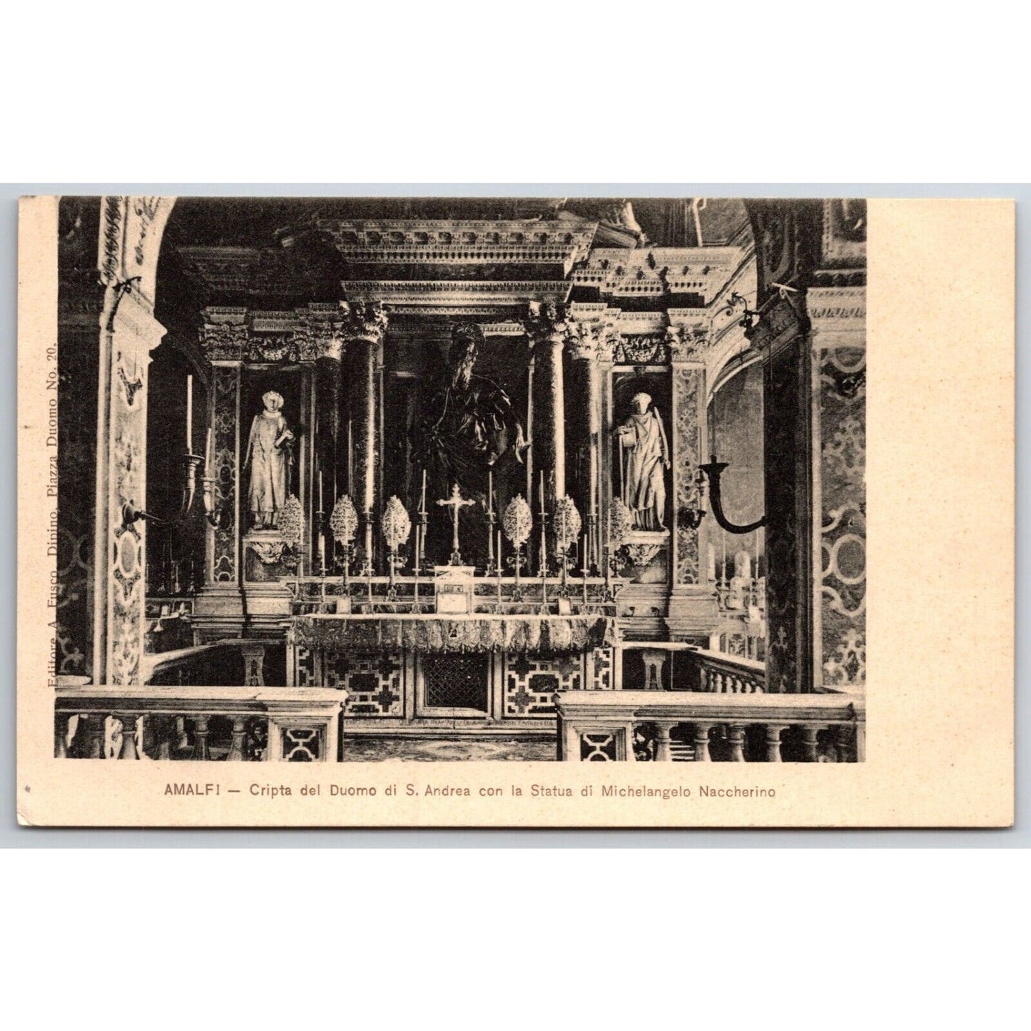 Italian Postcard Amalfi Crypt of the Cathedral S. Andrea 1901-1907 NP VGC