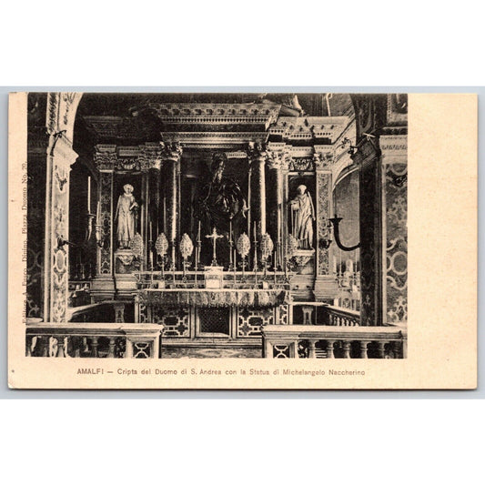 Italian Postcard Amalfi Crypt of the Cathedral S. Andrea 1901-1907 NP VGC