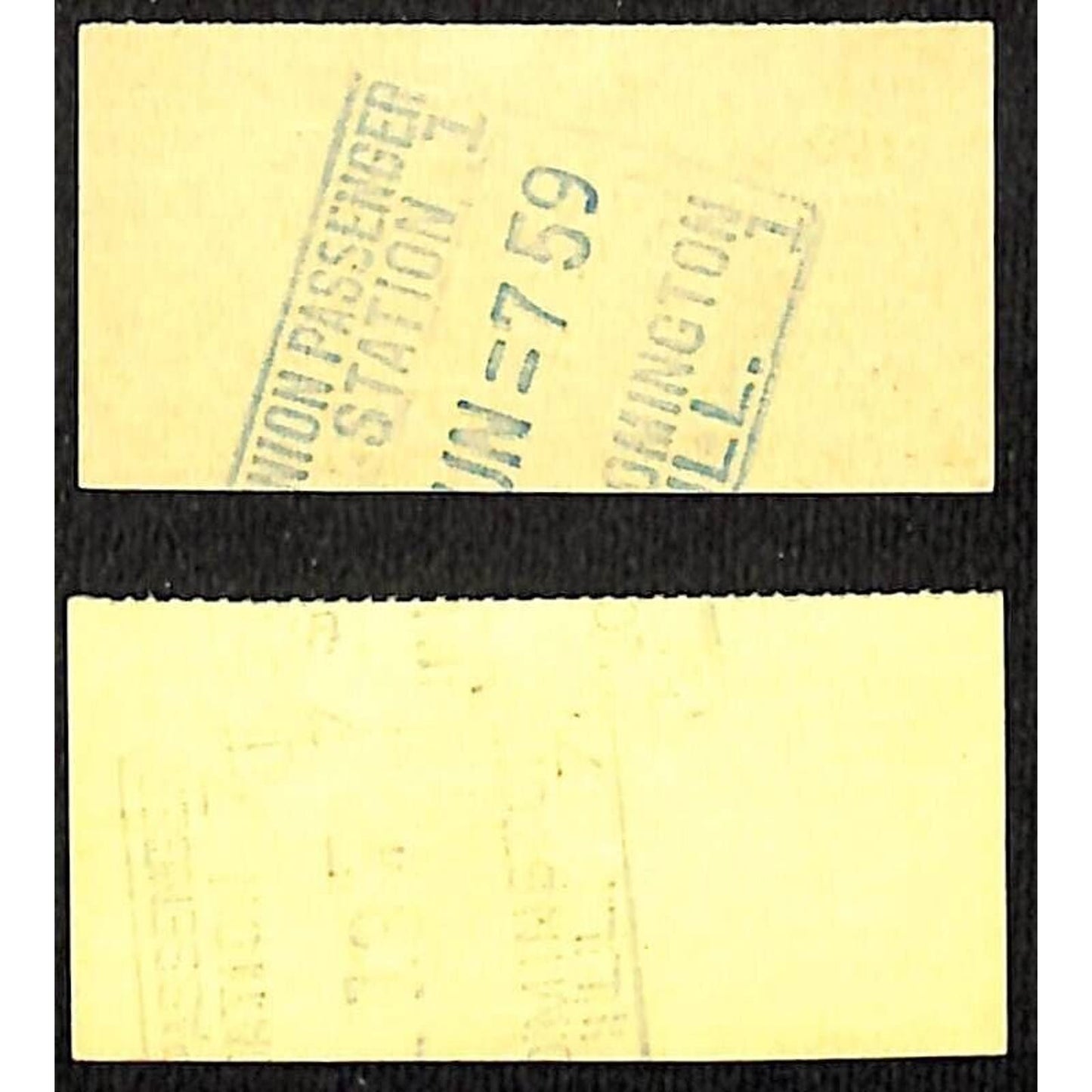 Gulf, Mobile and Ohio Railroad 1959 & 1970 2 Passenger Checks