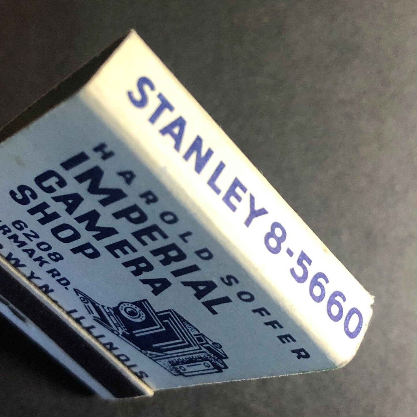 Harold Soffer Imperial Camera Shop Berwyn, IL Full Matchbook c1950's-60's Scarce