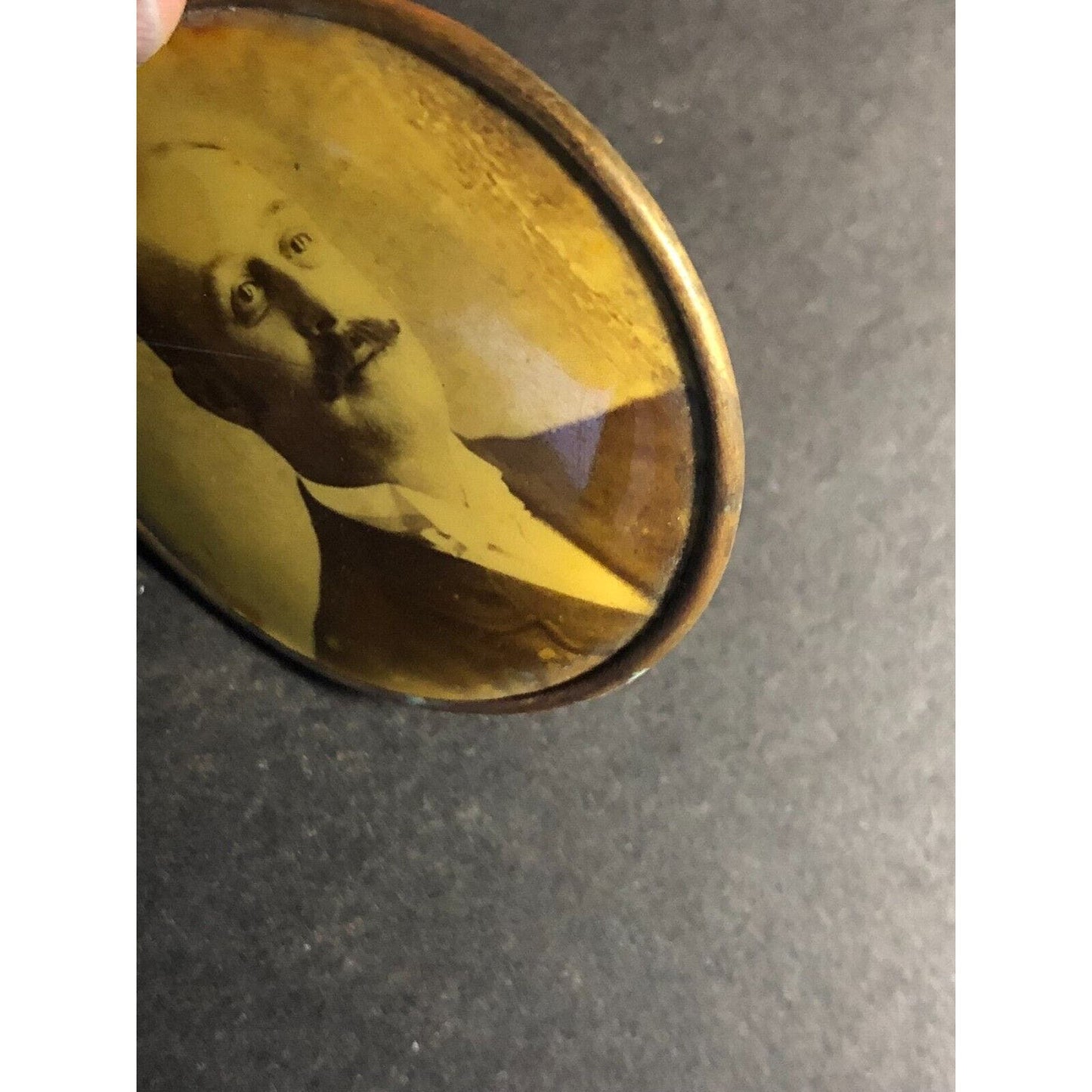 F. Hitchcock Outing of Fish Mongers Ass'n Vintage Steel Pinback Button 1902