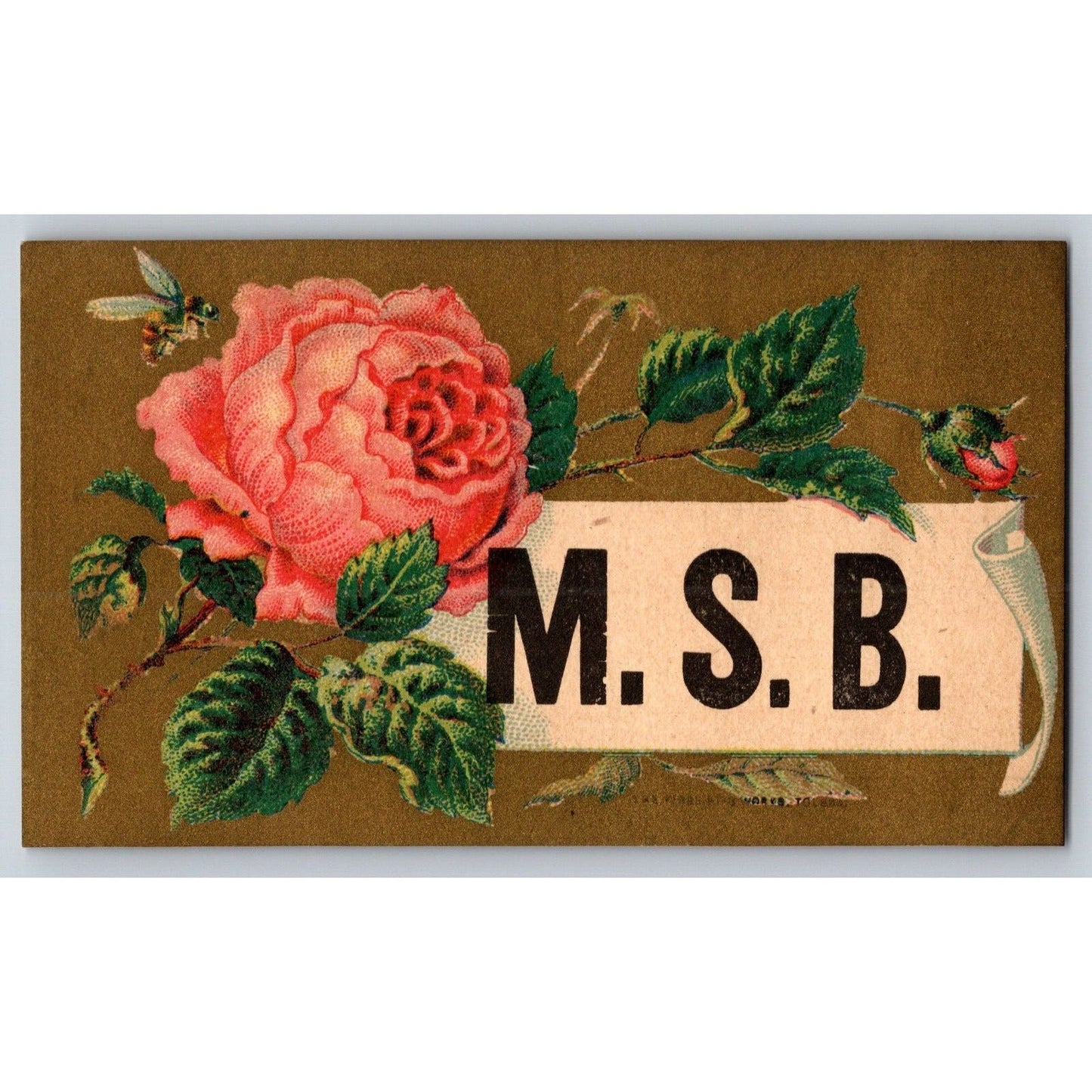 Bosworth, Wells & Co. MSB Corset Marietta, OH Victorian Trade Card Rose Bee