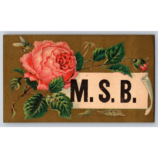 Bosworth, Wells & Co. MSB Corset Marietta, OH Victorian Trade Card Rose Bee