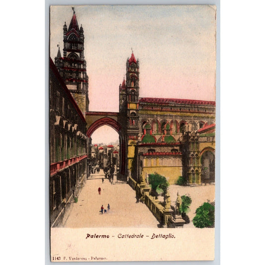 Cathedral Palermo Sicily Italy Postcard c1901-1907 NP