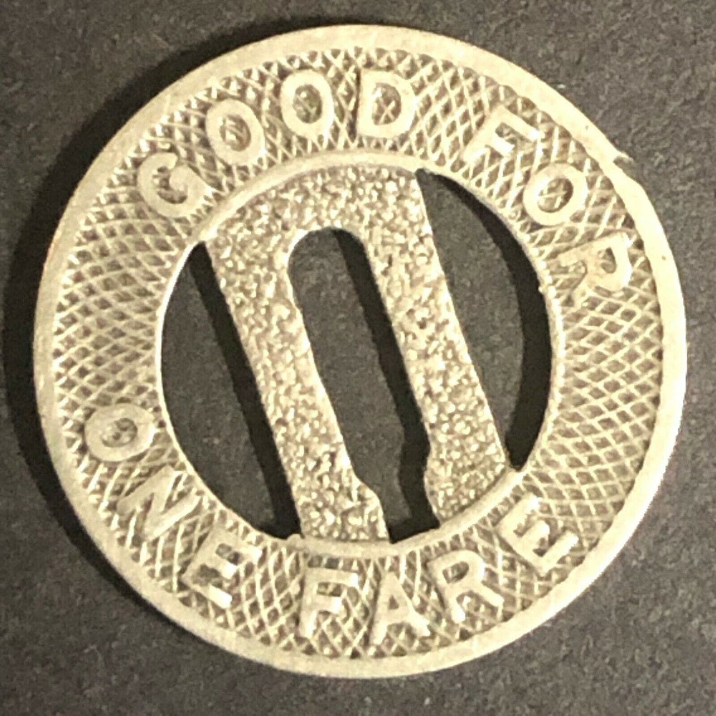 c1920-40's 16mm "Connecticut Company" G/F One Fare - Brass Transit Token (1609)