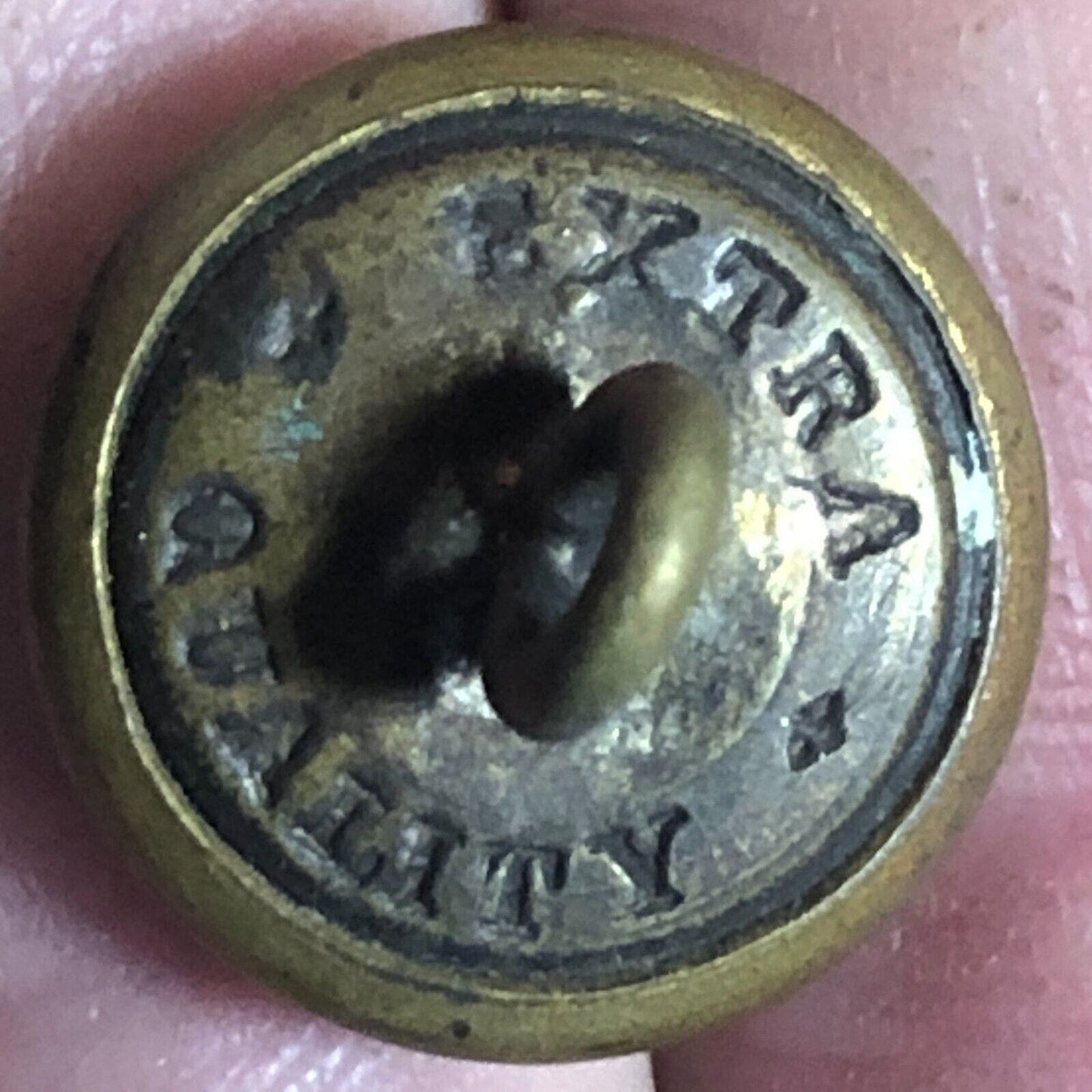 MSH Michigan Soldiers Home Brass Uniform Button Convex 1/2" Extra Quality Scarce