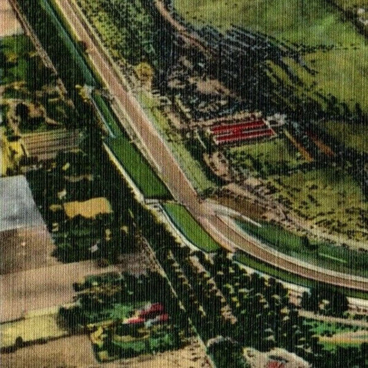 Indy 500 Linen Postcard 1946 "Greatest Automobile Race Course in the World" NP