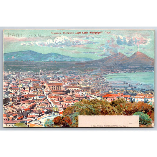 Naples Giuseppe Morgano "Zum Kater Hiddigelgel" Postcard c1901-1907 NP