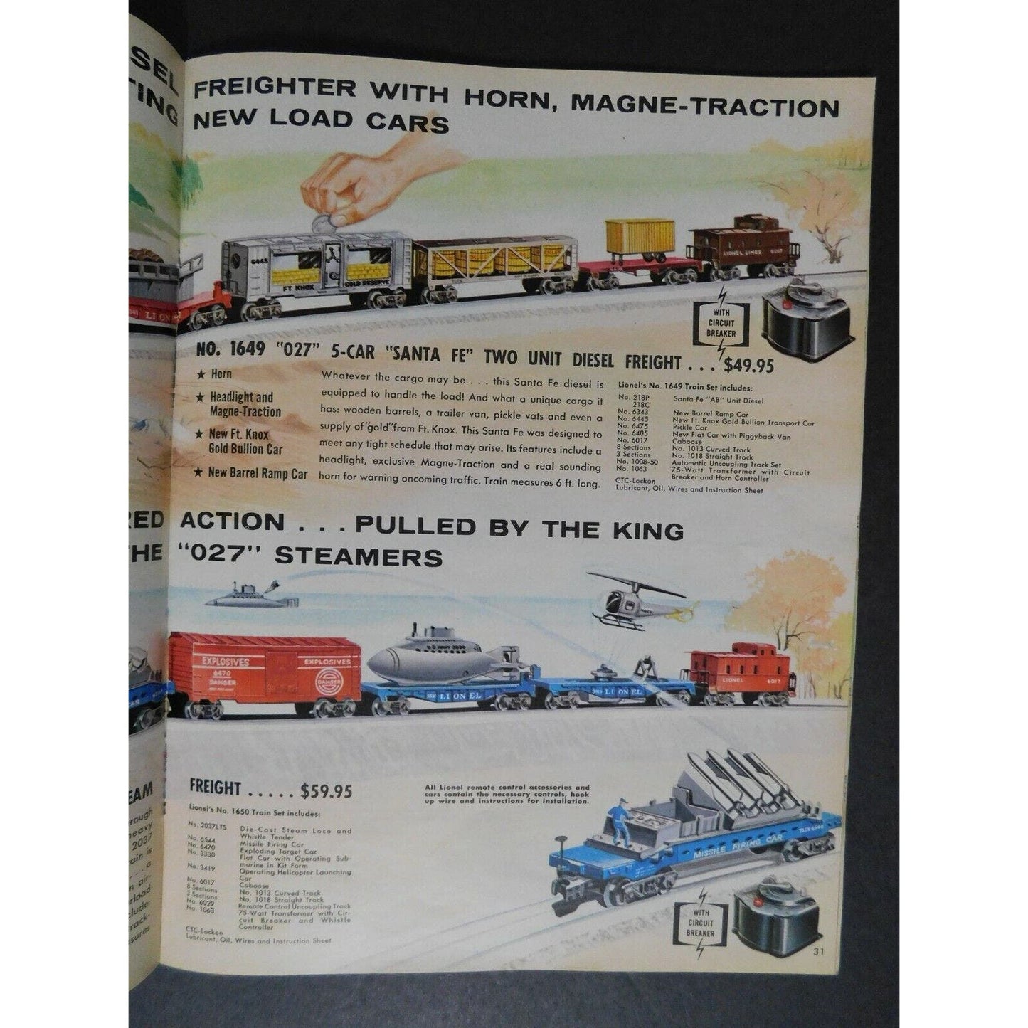 Original 1961 Lionel Porter Science Lines Catalog 71pgs EXC Gary Nelson Coll.
