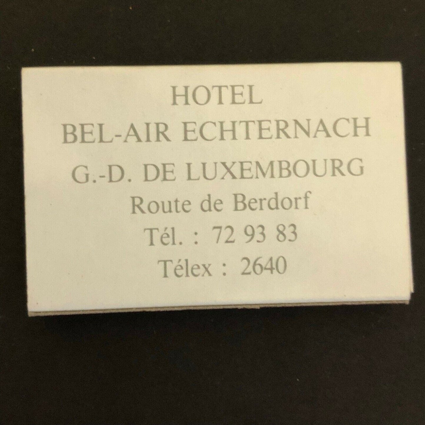 c1980's-90's Wooden Matchbox Matchbook "Relais & Chateaux" Luxembourg