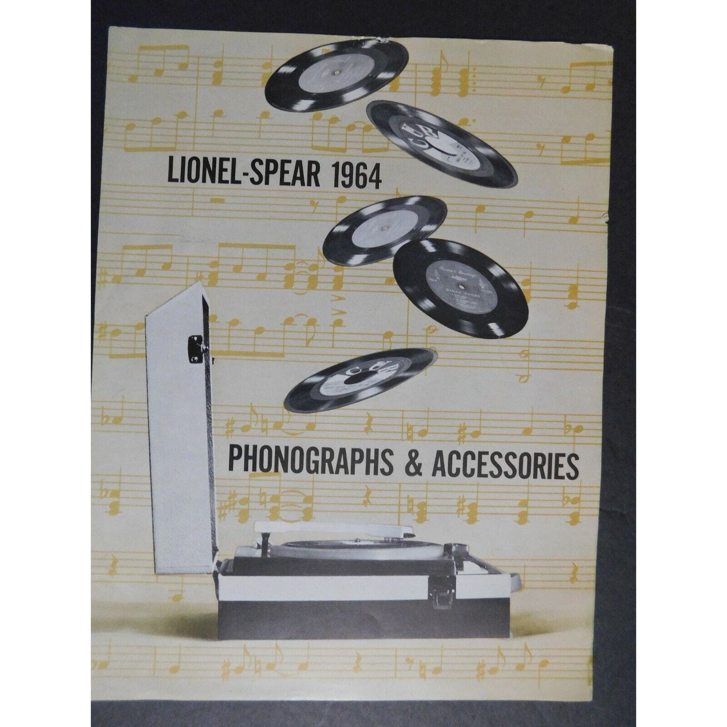 Original 1964 Lionel Spear Phonographs & Accessories Folded 1 Sheet VGC