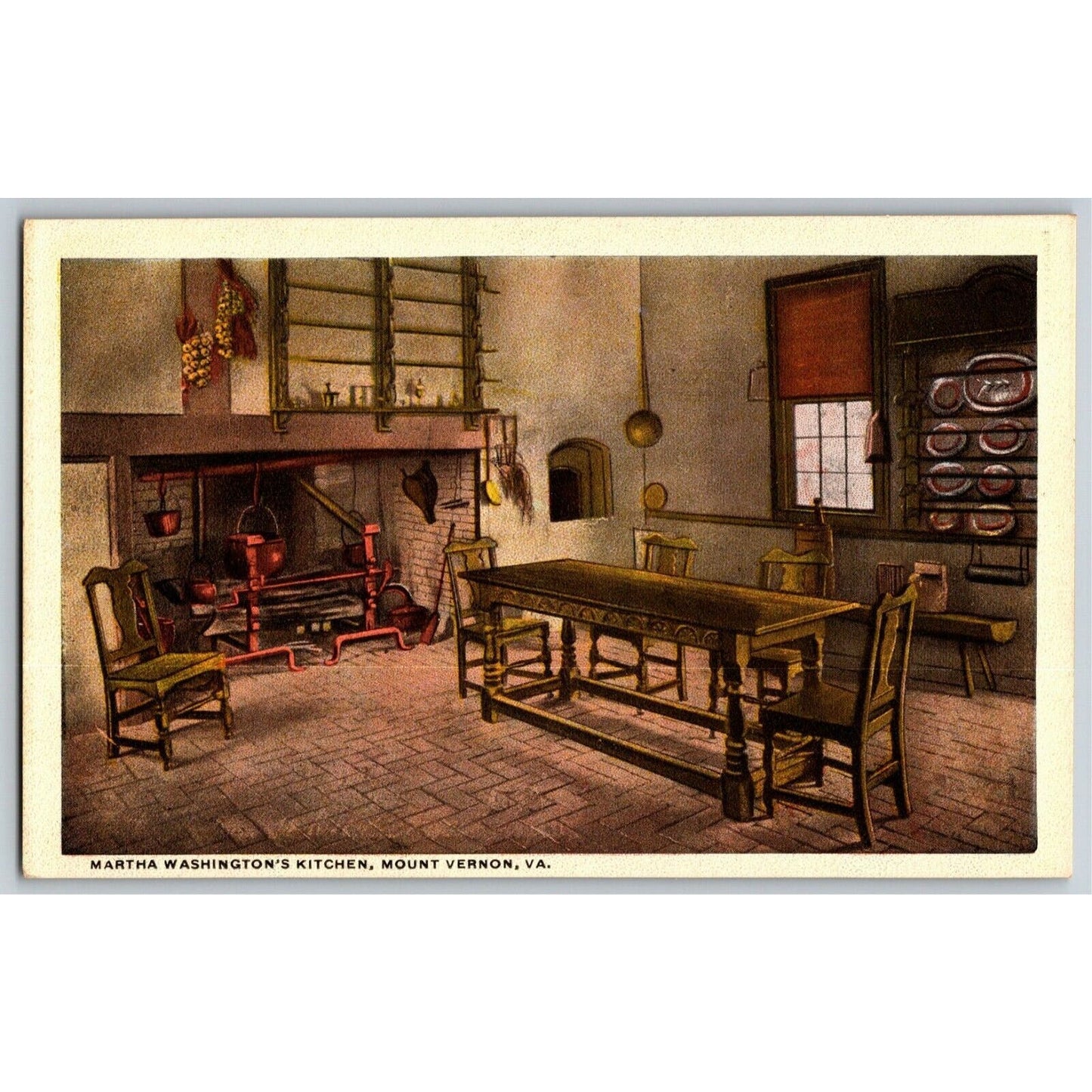 Martha Washington's Kitchen, Mount Vernon, VA - Vintage Postcard - NP