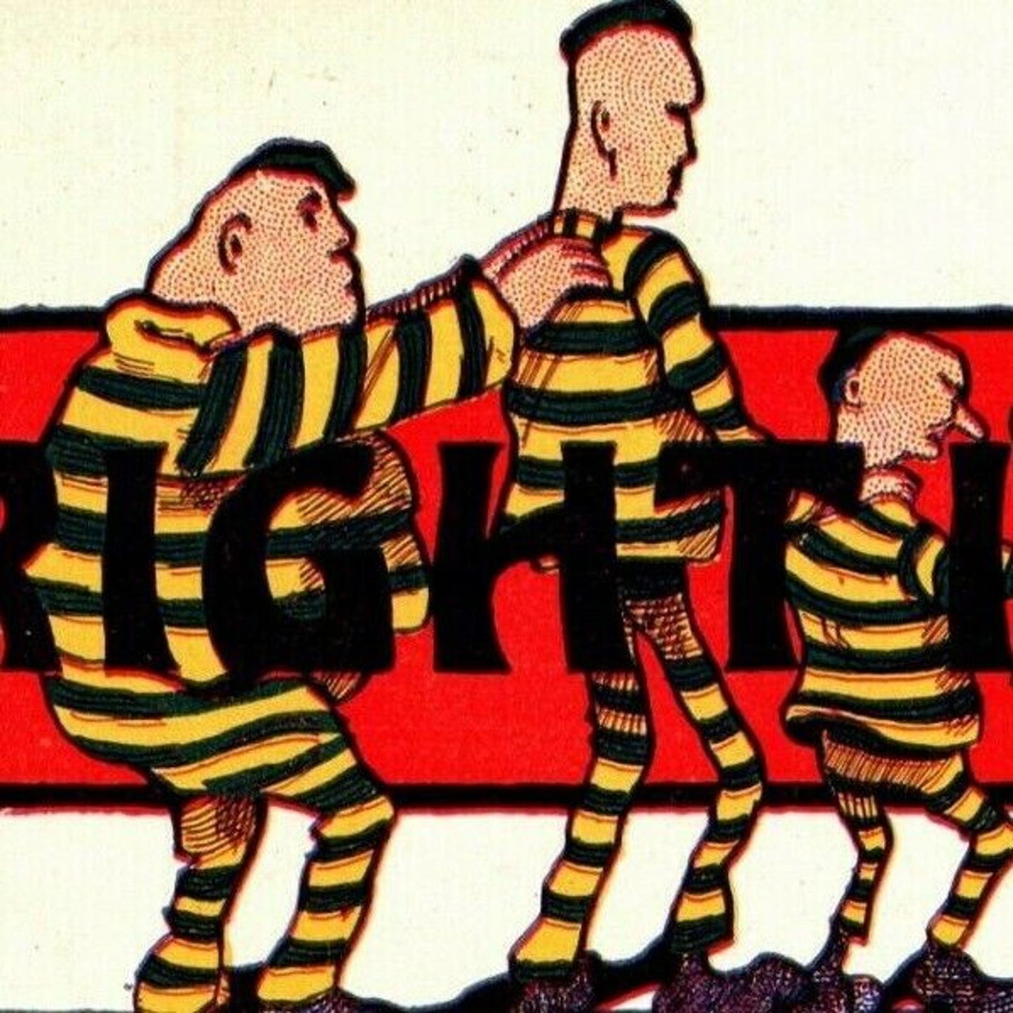 "Right In Line" c1906 Undivided Comic Jail / Prison Humor Postcard