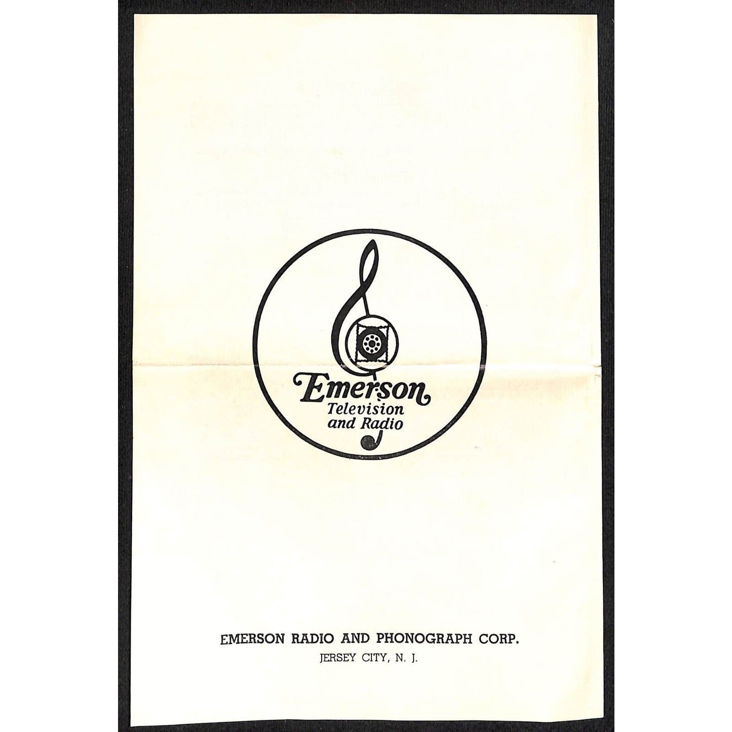 Emerson Television Operating Instruction Manual / Pamphlet c1950's? 7pp + Env.