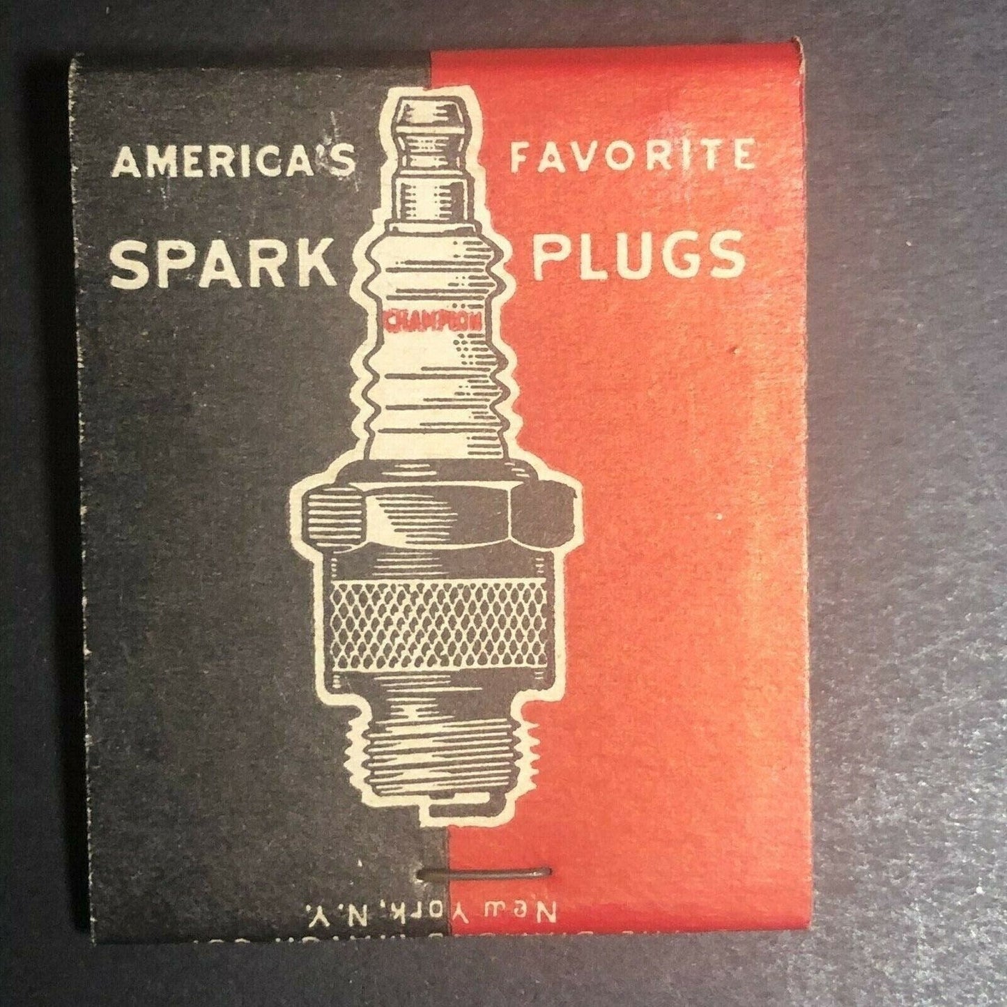 "Champion Spark Plugs" America's Favorite c1950's-60's Full Matchbook