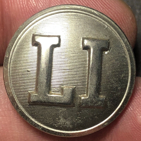 Long Island Railroad "LI" Brass Uniform Button 3/4" Waterbury Co's CONN