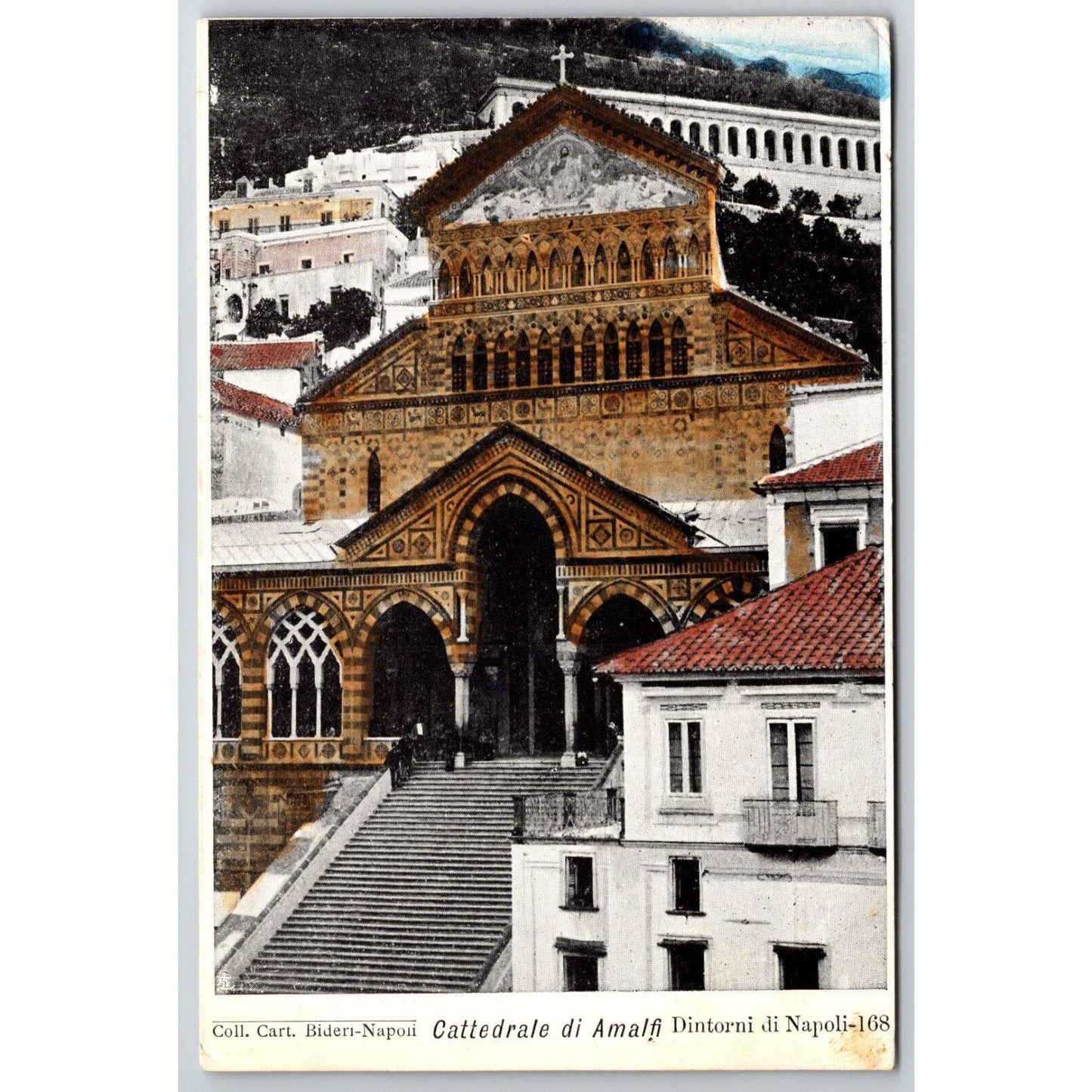 Italian Postcard Amalfi Cathedral Surroundings of Naples 1901-1907 NP VGC