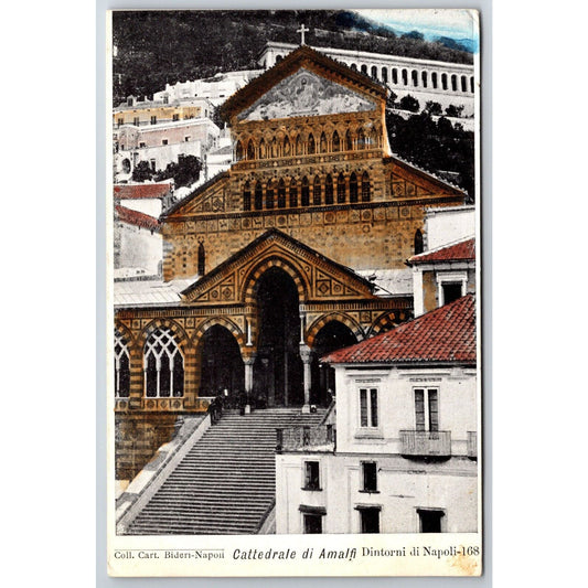 Italian Postcard Amalfi Cathedral Surroundings of Naples 1901-1907 NP VGC