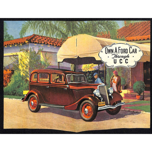 "Own a Ford Car Through UCC" Brochure 8pp & Cover 1934 Chicago World's Fair VGC