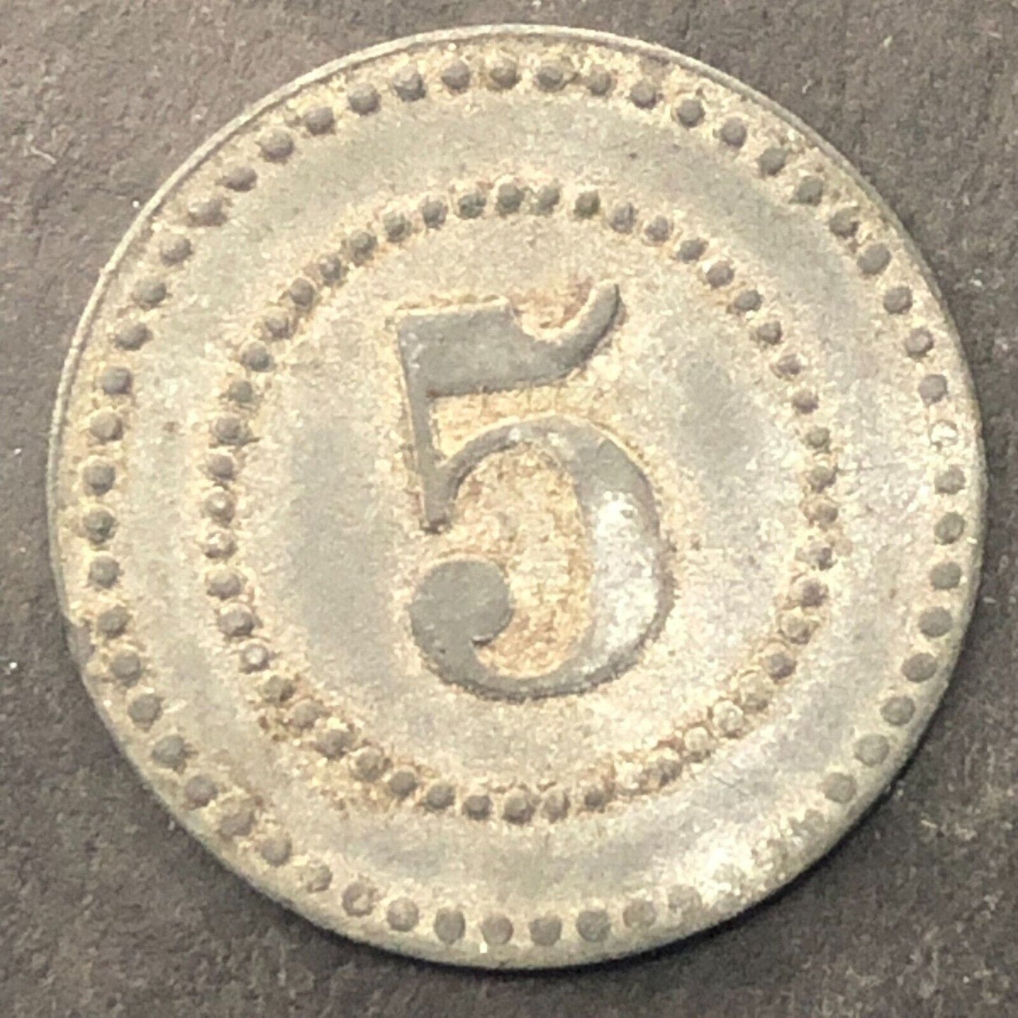 Gewerkschaft Friedrich der Grosse Zinc 10 Pfennig Prison Token c1914-24 19mm