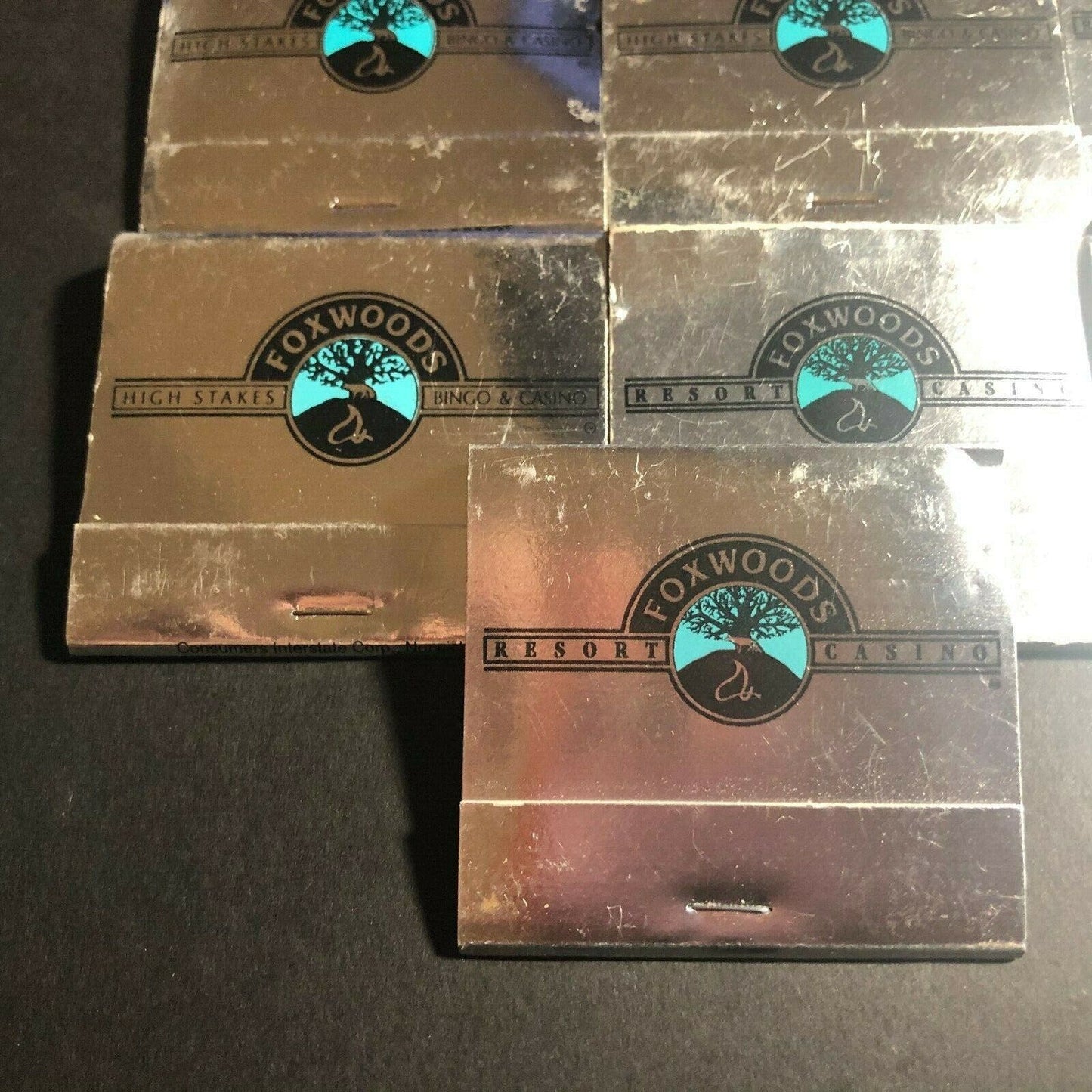 Group of 7 Foxwoods Casino Gambling 90's Full Matchbooks
