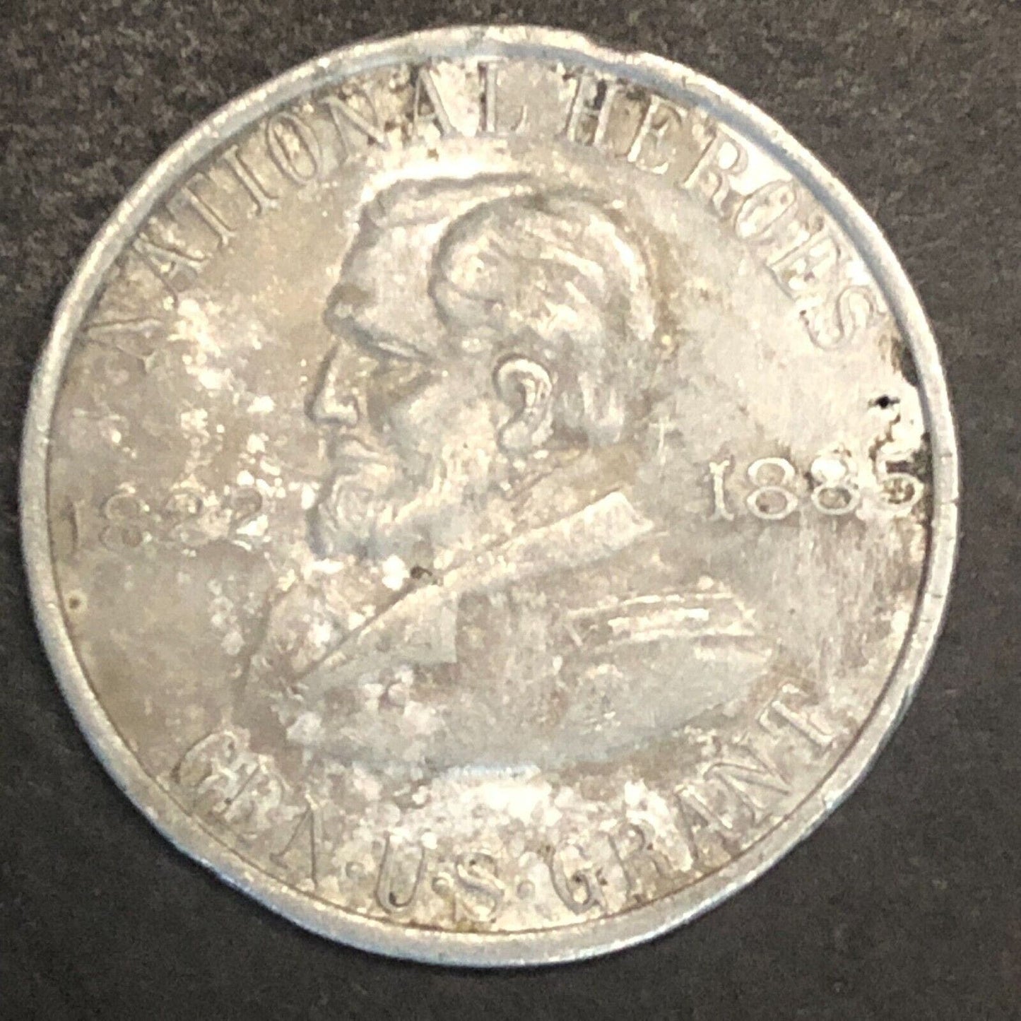 General U.S. Grant National Heroes 1822 - 1885 Play Money Token Alum. 25mm