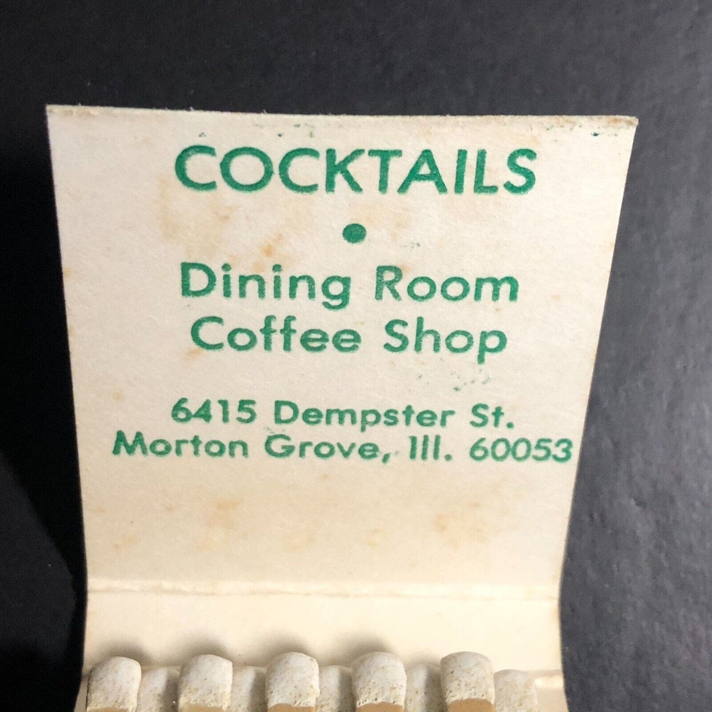 Parfais Restaurant Morton Grove, IL Full Matchbook c1968-73