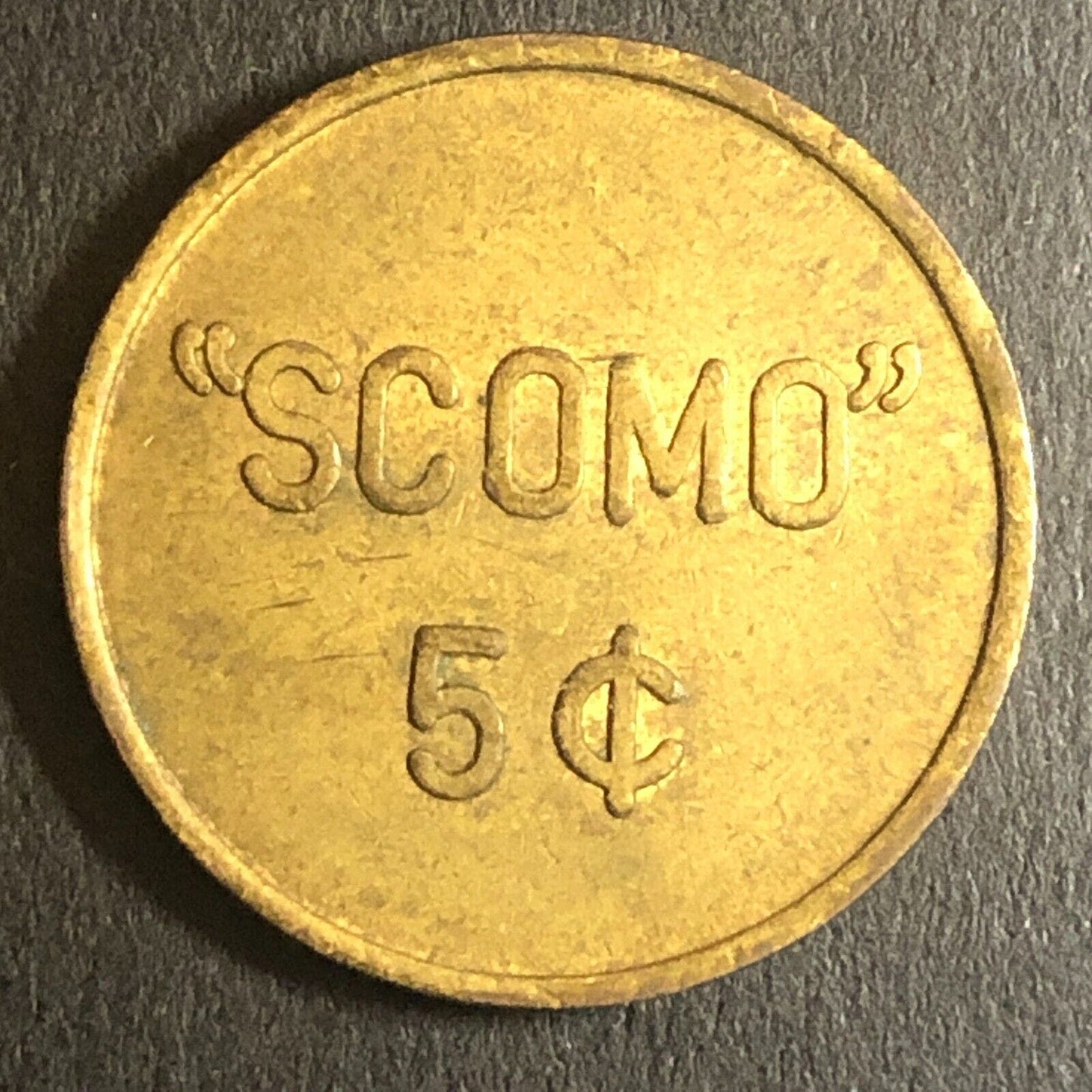 Vietnam Trade Token Military "SCOMO" "777" Saigon 5c 21mm