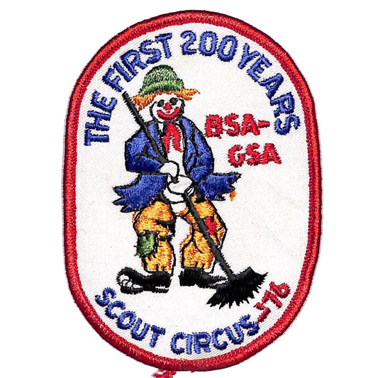BSA Patch Scout Circus 1976 "The First 200 Years" GSA Hobo Clown VGC Scarce