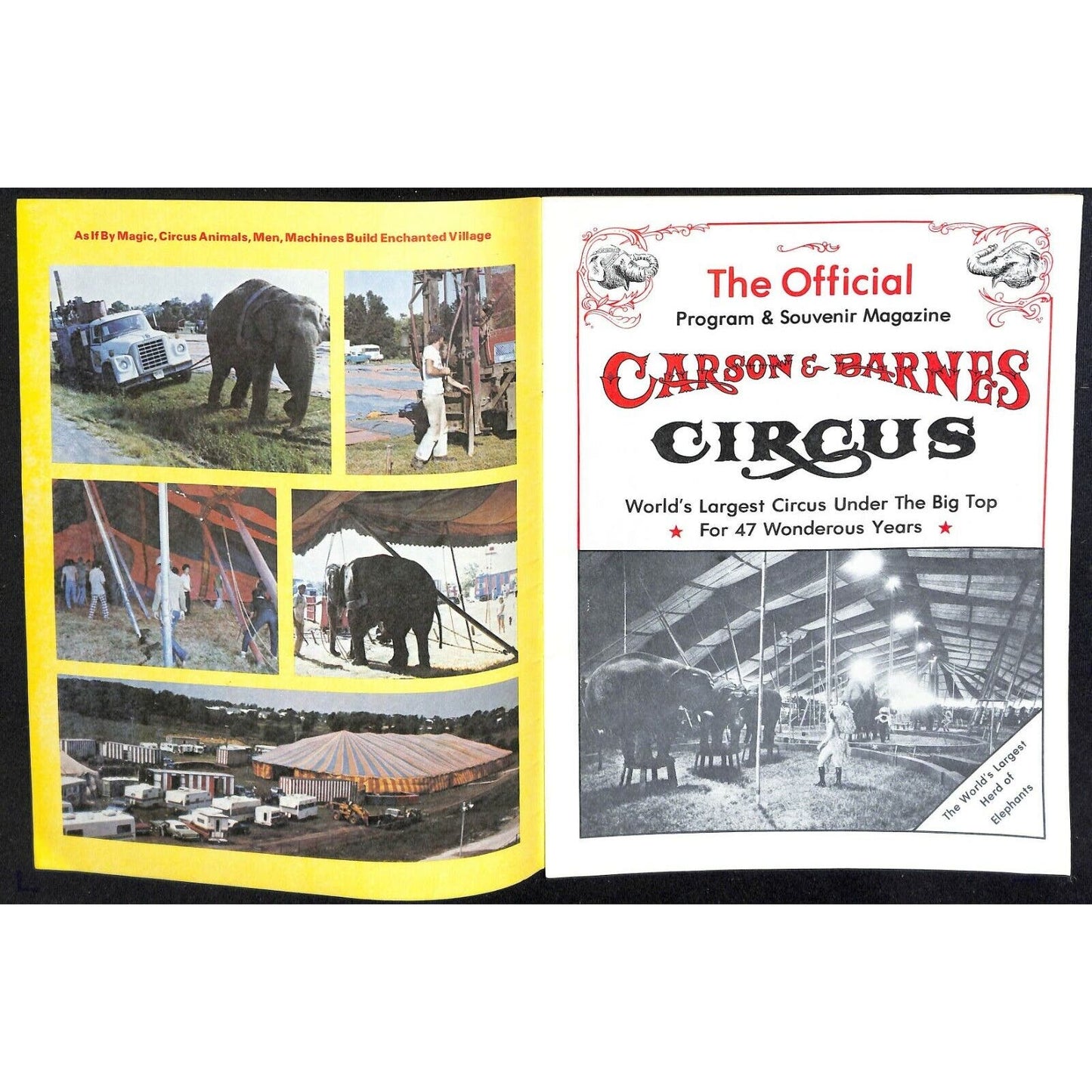 c1982 Carson & Barnes Circus Souvenir Program 16pp.
