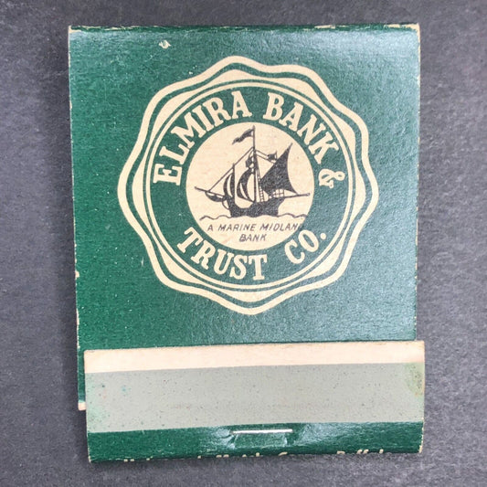 Elmira Bank & Trust Company NY Full Matchbook c1950's Scarce VGC