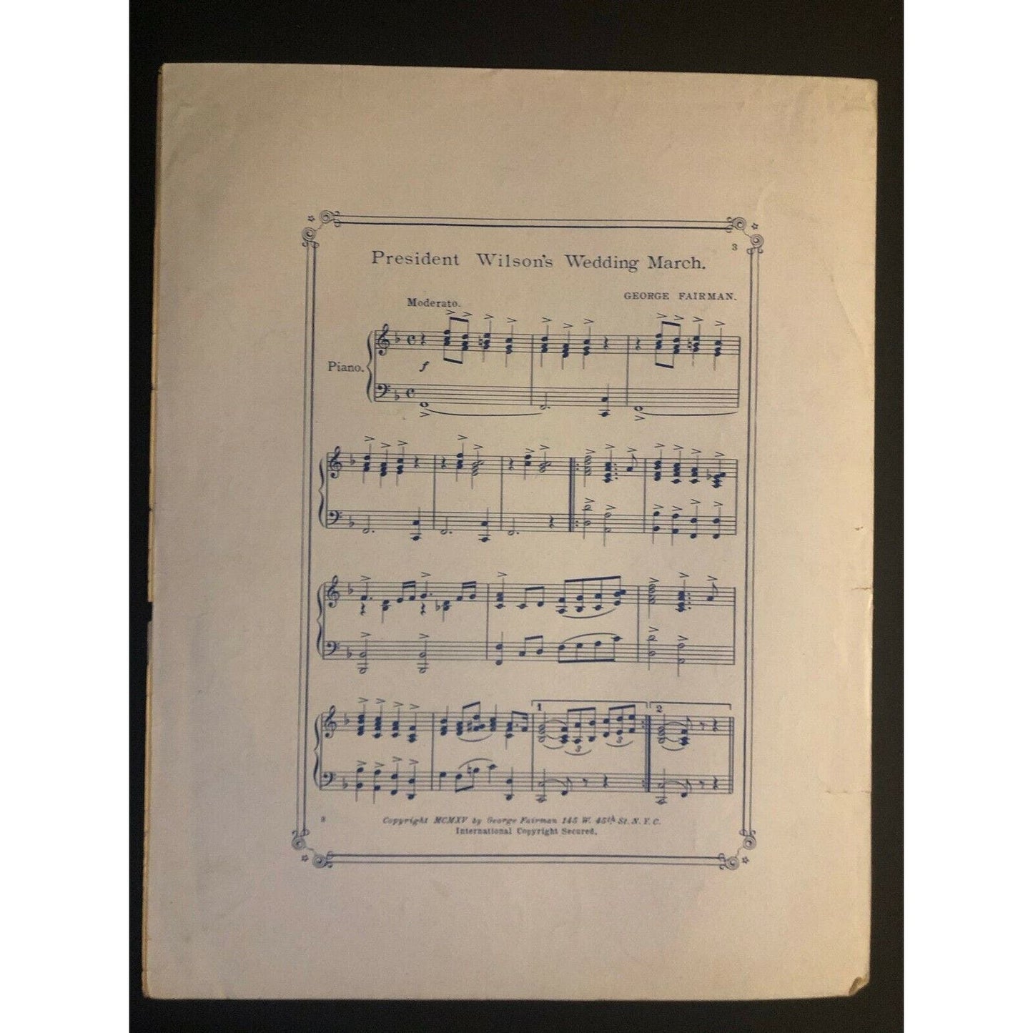 Vintage WWI Sheet Music "Here's to Your Boy and My Boy" Geo. Fairman