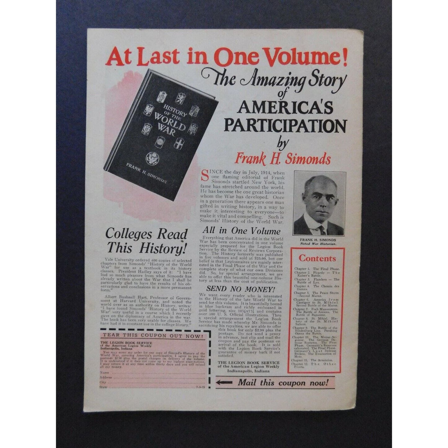 "The American Legion Weekly" July 3 1925 - 22 pgs.