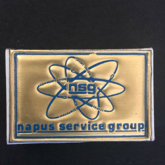 c1960's-70's Foil Wooden Matchbox / Matchbook "Napus Service Group" NSG