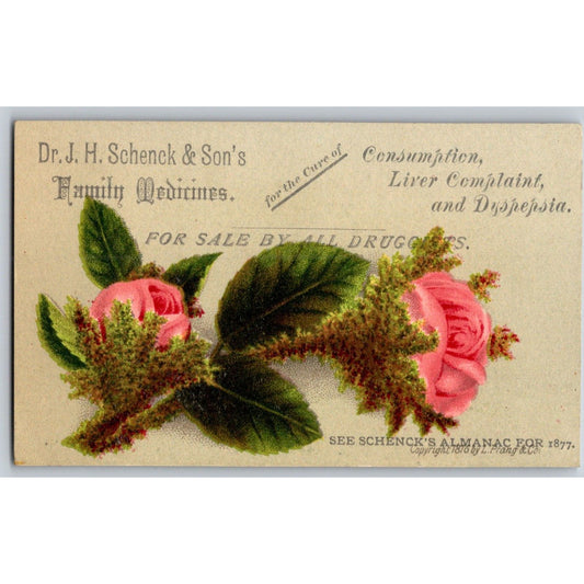 Dr. J. H. Schenck & Son's Family Medicines Philadelphia Victorian Trade Card