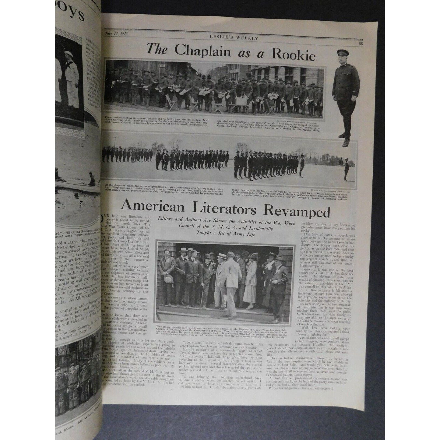 WWI Era July 13 1918 Leslie's "The Intolerable Thing, This Menace.." - 32 pgs.