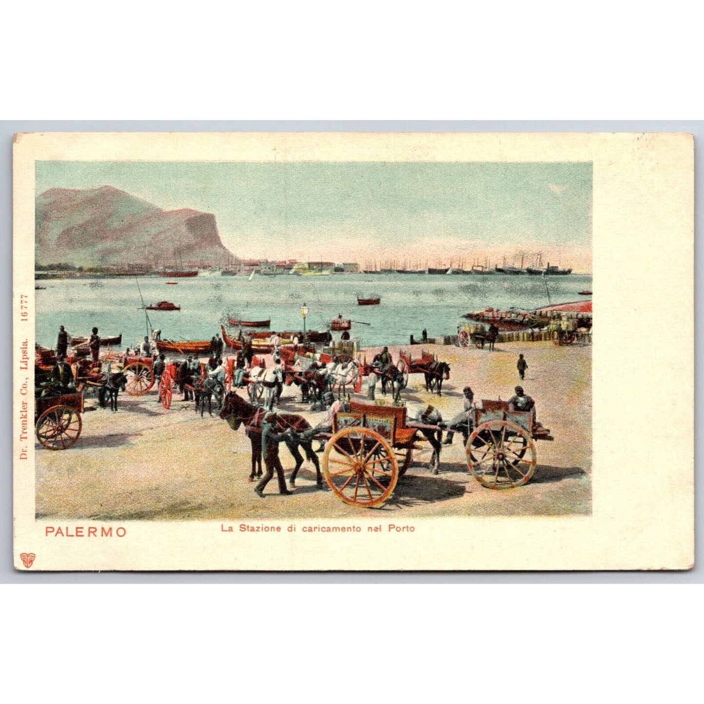 Palermo Merchants "Loading Station in the Port" Postcard c1901-1907 NP