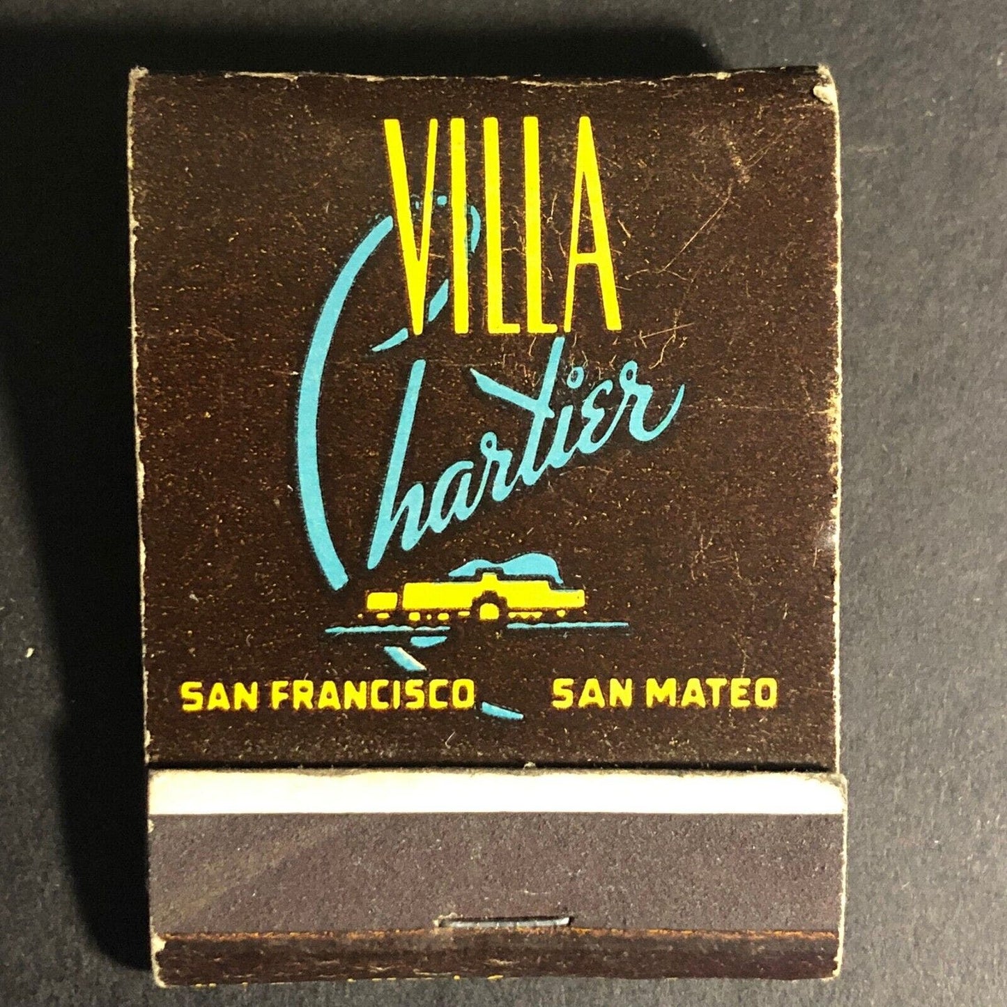 Villa Chartier San Francisco San Mateo Matchbook c1940's 20-Strike -1 VGC