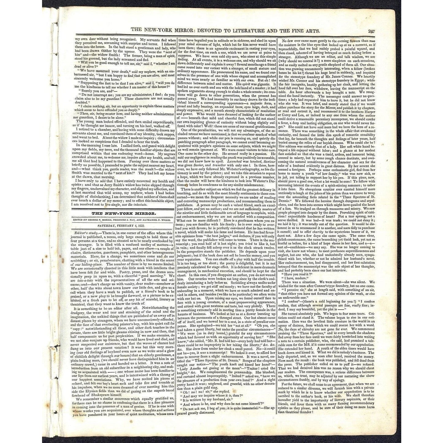 New-York Mirror Weekly Journal Literature Fine Arts Newspaper 2/4/32 8pp