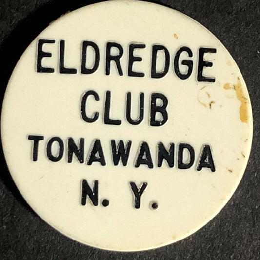 Eldredge Club Tonawanda, NY Plastic G/F 10c In Trade Token c1960's-70's 22.41mm