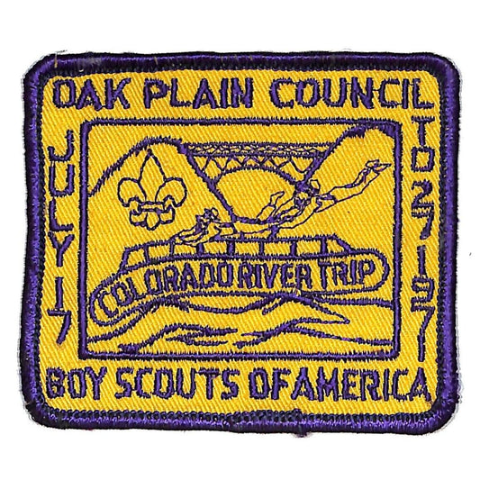 BSA Oak Plain Council Colorado River Trip 1971 Vintage Patch NOS Scarce