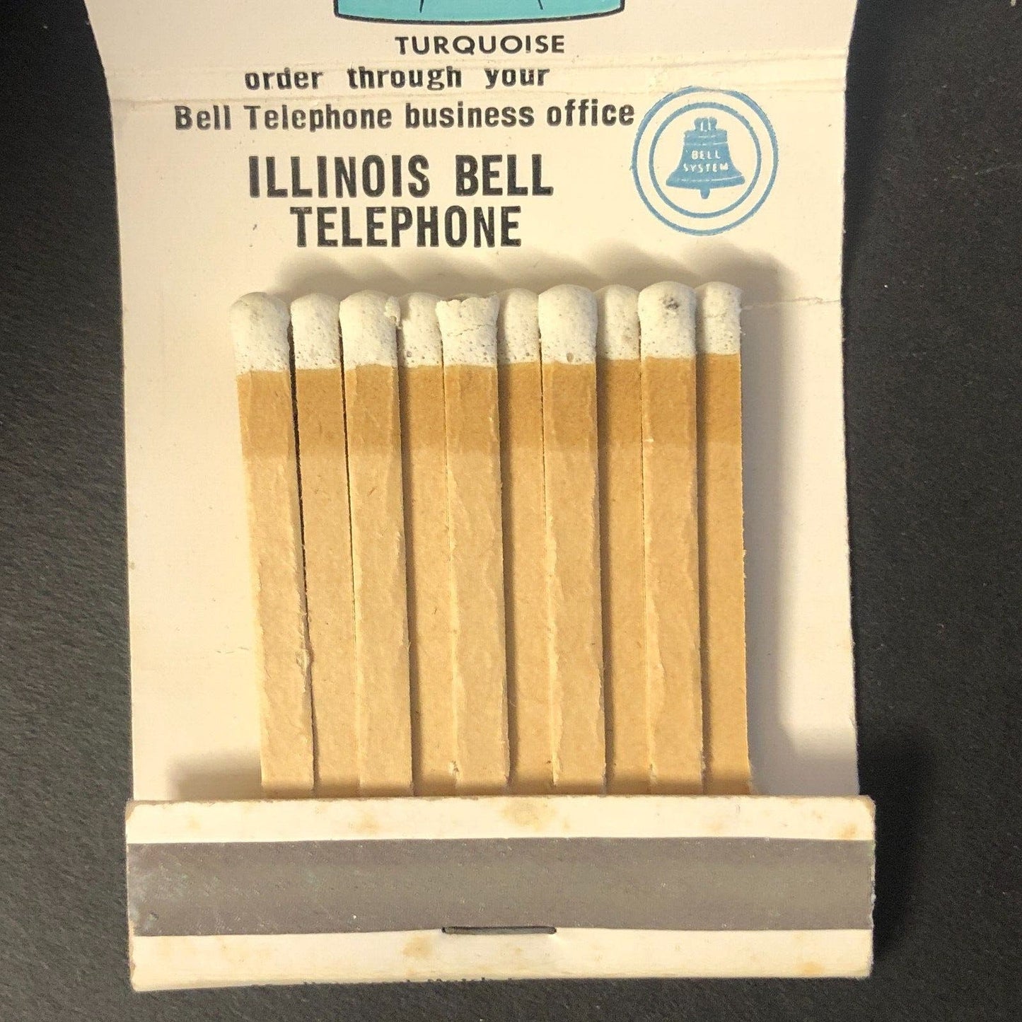Illinois Bell Telephone Princess Phone Full Vintage Matchbook c1959 VGC Scarce