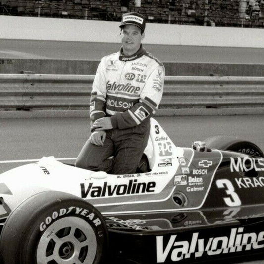 Al Unser Jr. Indy 500 Winner 1992 8 x 10 Glossy B&W Photograph VGC