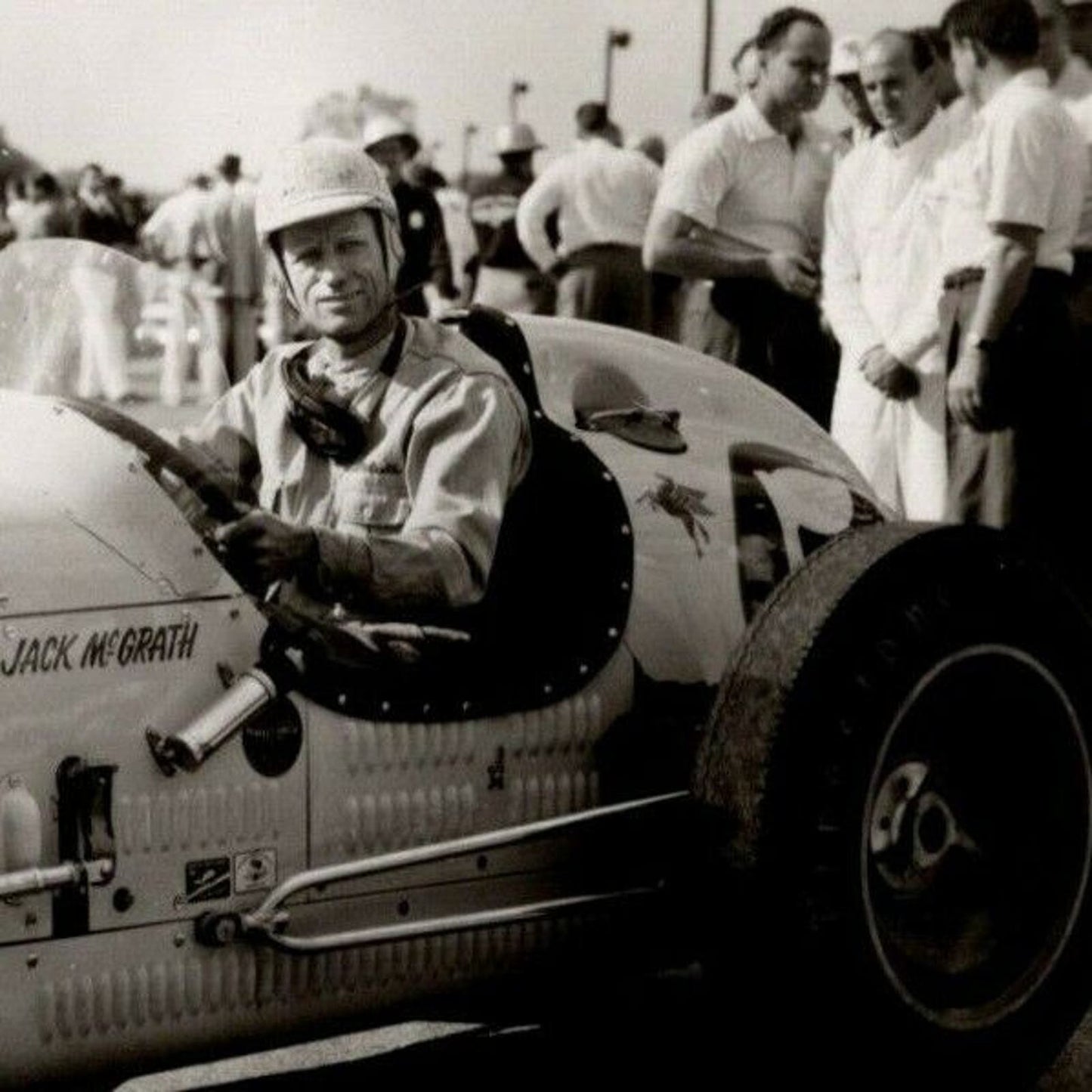 Indy 500 RPPC Postcard "1953 Jack McGrath" Official Race Photo Unposted VGC